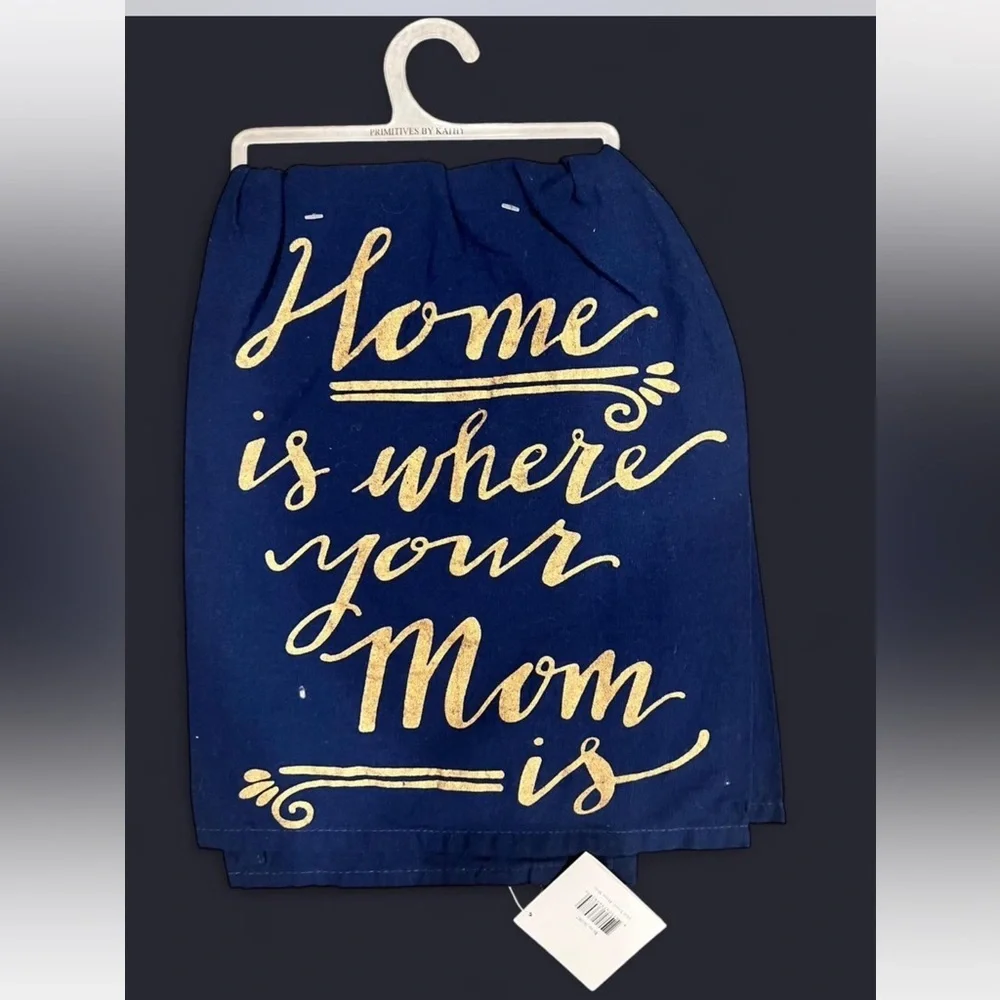 Primitives by Kathy Navy and Gold Mom Towel